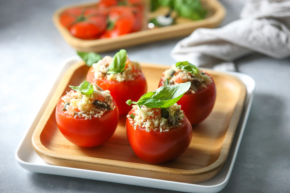 Помидоры, фаршированные кускусом
