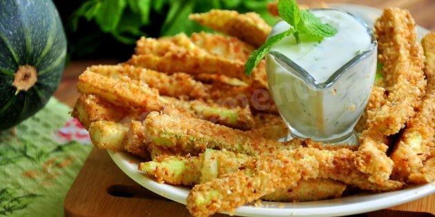 Хрустящие палочки из кабачков в духовке