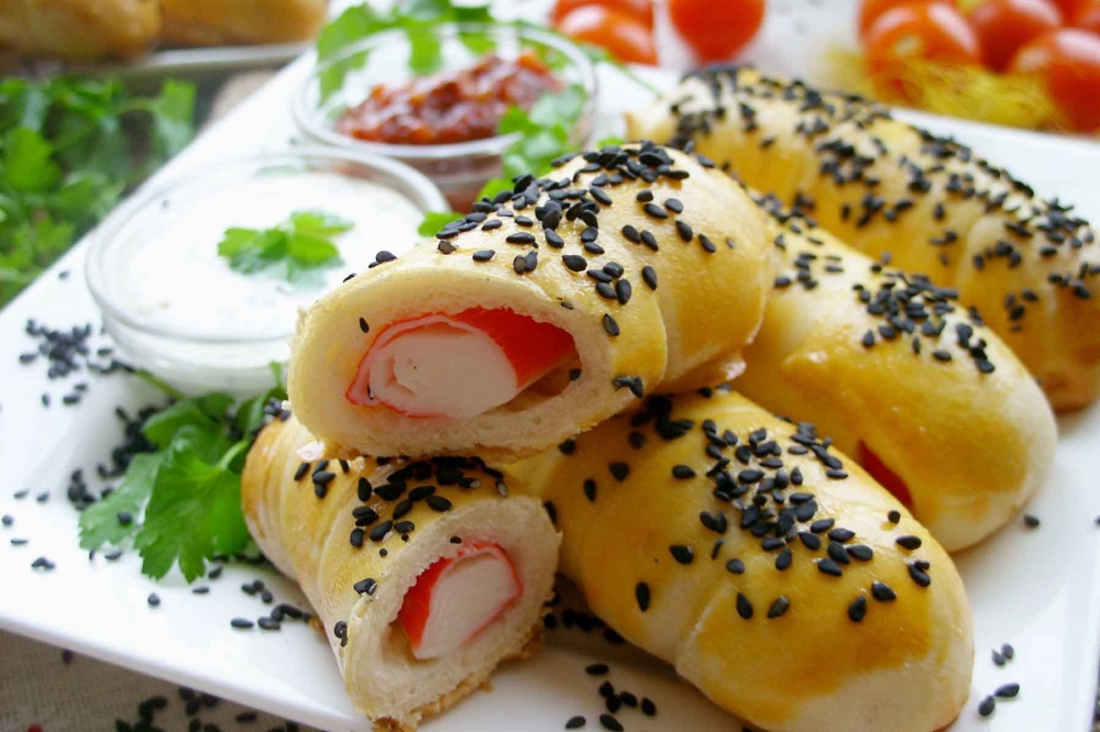 Крабовые палочки в тесте