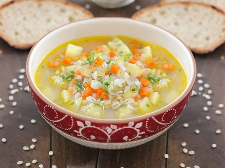 Куриный суп с перловкой