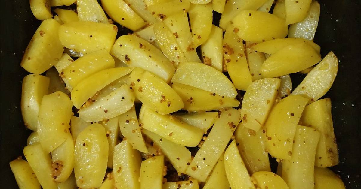 Картофель в духовке с горчицей