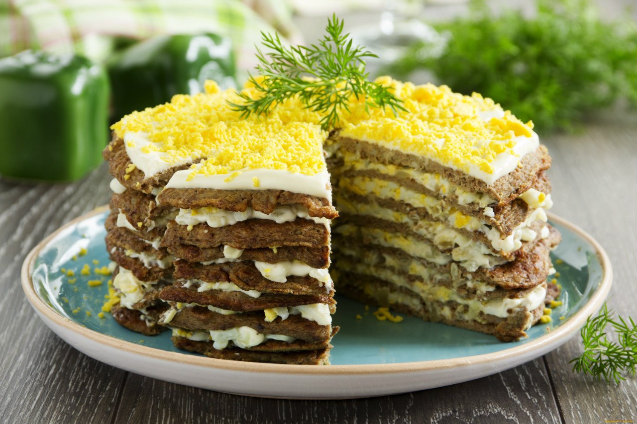 Торт из печени