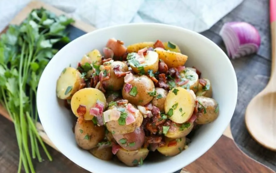 Картофельный салат с беконом