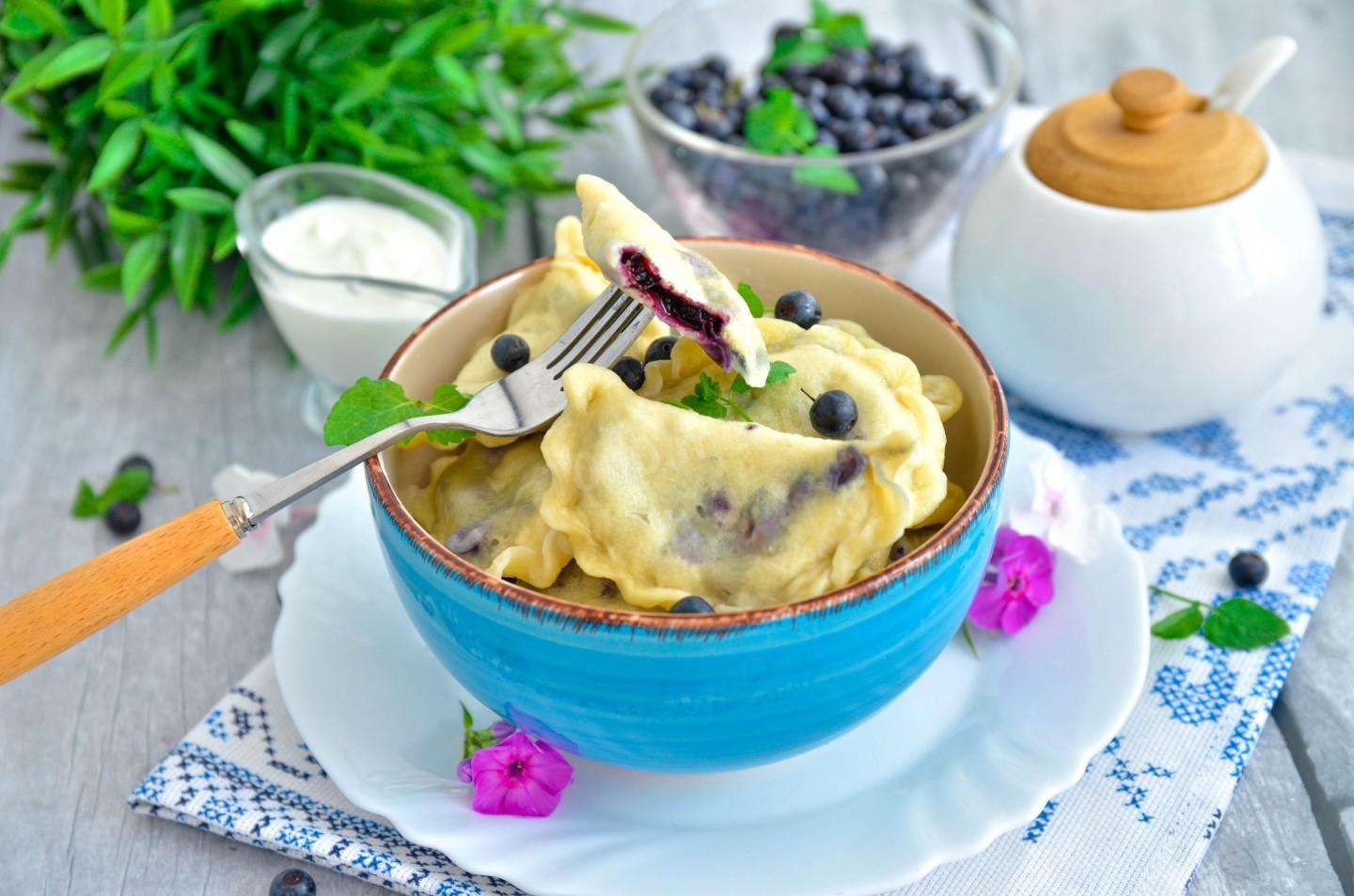 Вареники с черникой