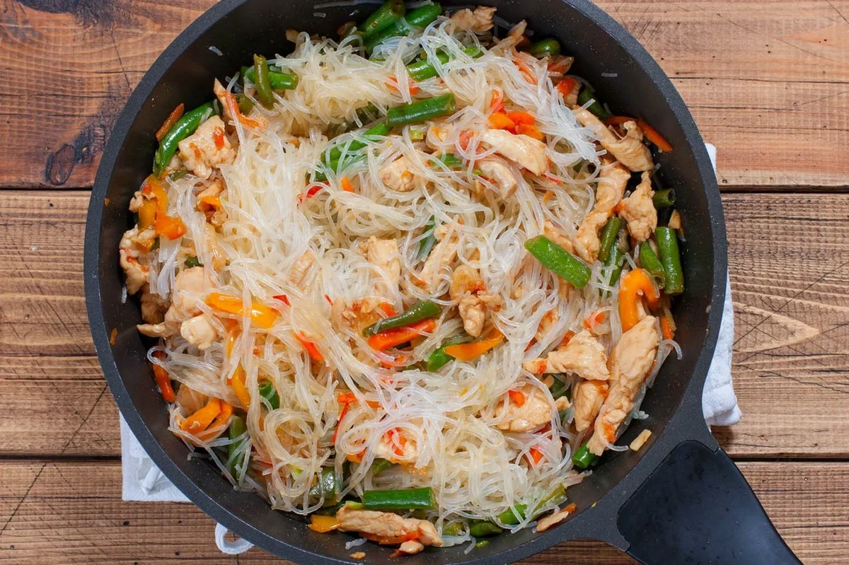 Фунчоза с овощами