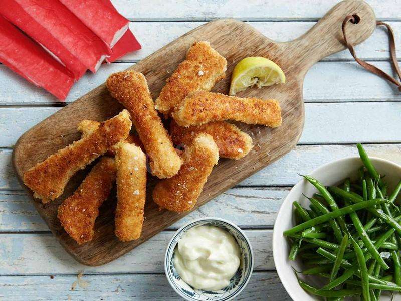 Крабовые палочки с сырной начинкой в кляре