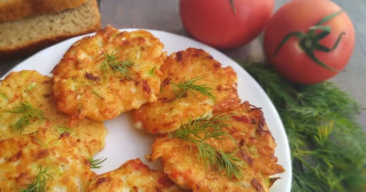 Оладьи из крабовых палочек с сыром