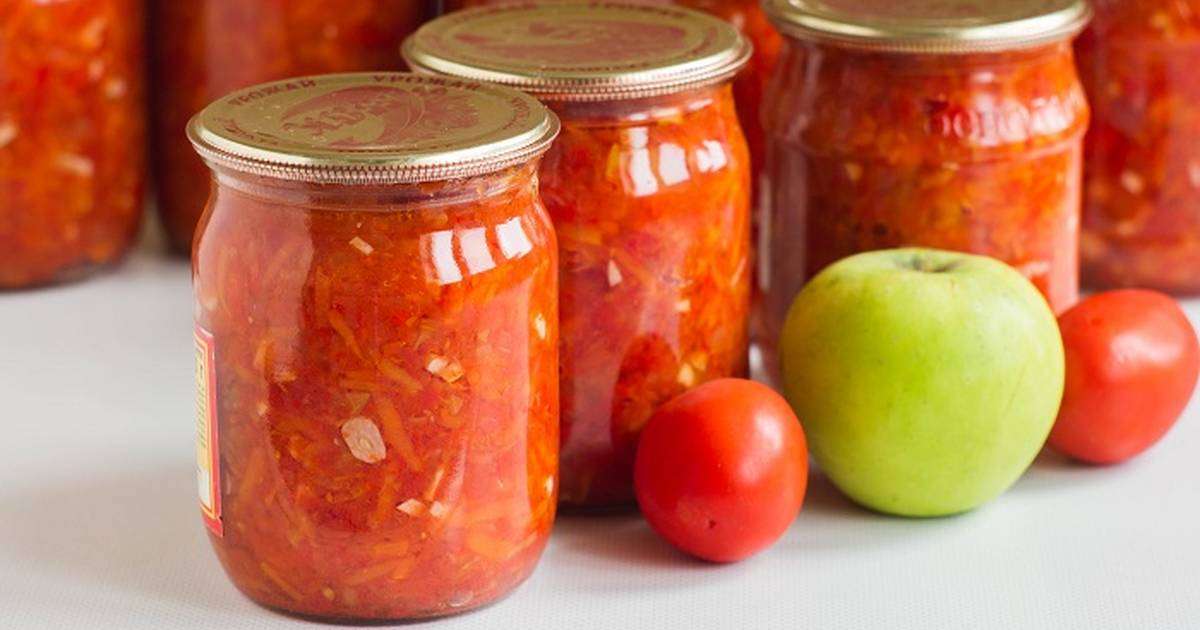 Аджика с яблоками