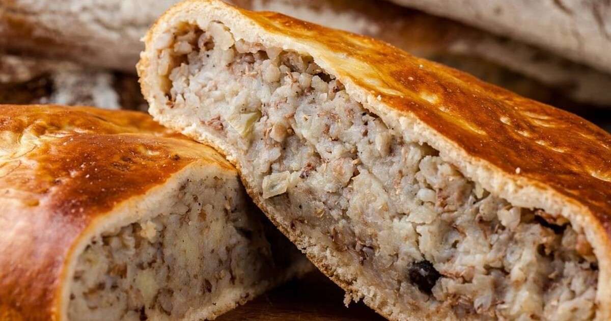 Постный пирог с гречкой