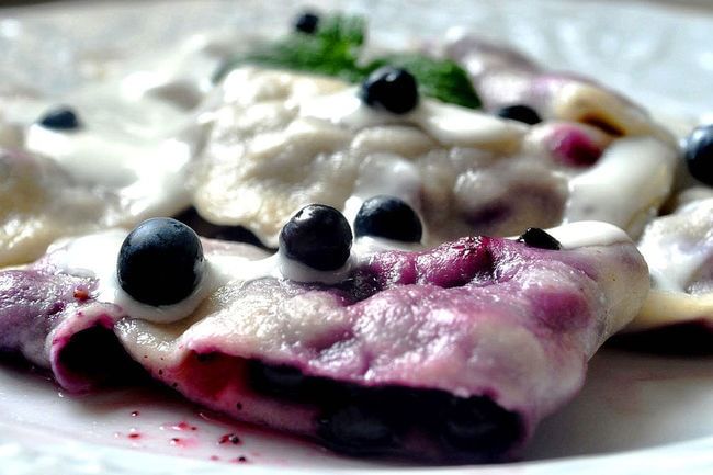Вареники с черникой