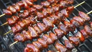 шашлычки из куриных сердечек